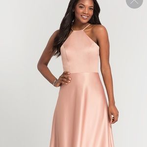Kleinfeld High-Neck Long A-Line dress, new, Size 6